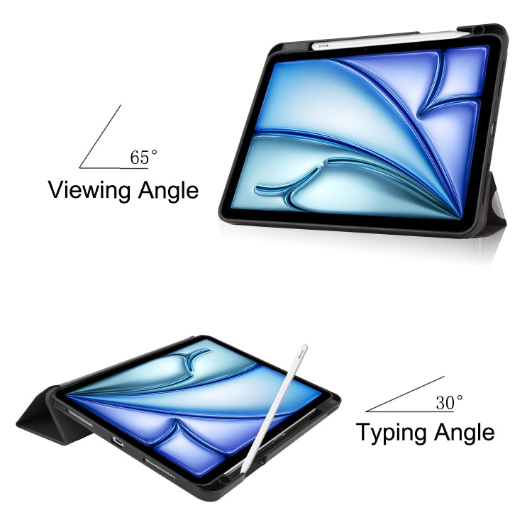 For iPad Air 11 2024 / 2025 Custer Painted 3-Fold Holder Smart Leather Tablet Case(Big Eye ME) - iPad Air 11 2025 / 2024 Cases by PMC TechLife | Online Shopping South Africa | PMC TechLife | Buy Now Pay Later Mobicred