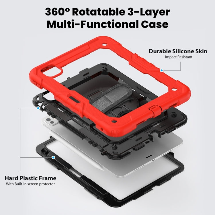 For iPad Pro 11 2024 Silicone Hybrid PC Tablet Protective Case(Red+Black) - iPad Pro 11 2024 Cases by PMC TechLife | Online Shopping South Africa | PMC TechLife | Buy Now Pay Later Mobicred