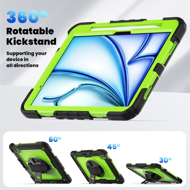 For iPad Air 11 2024 Silicone + PC Tablet Protective Case(Yellow Green+Black) - iPad Air 11 2024 Cases by PMC TechLife | Online Shopping South Africa | PMC TechLife | Buy Now Pay Later Mobicred