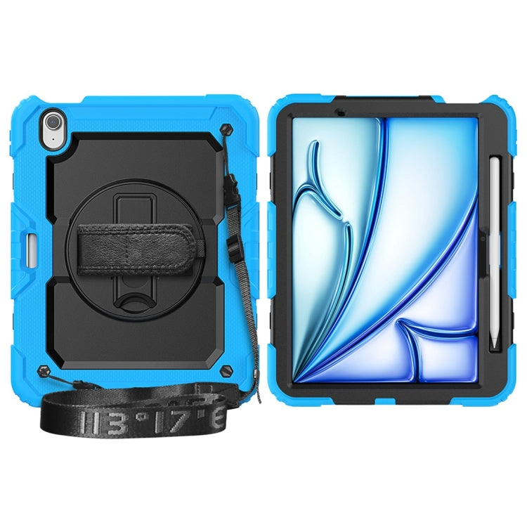For iPad Air 11 2024 / Air 11 2025 Silicone Hybrid PC Tablet Protective Case(Black+Light Blue) - iPad Air 11 2025 / 2024 Cases by PMC TechLife | Online Shopping South Africa | PMC TechLife | Buy Now Pay Later Mobicred