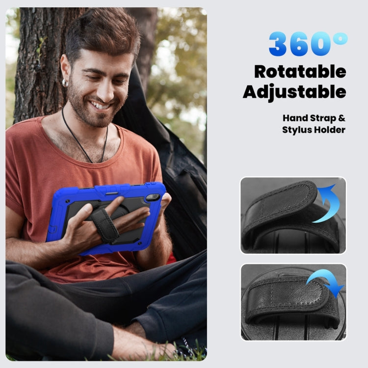 For iPad Air 11 2024 / Air 11 2025 Silicone Hybrid PC Tablet Protective Case(Black+Dark Blue) - free shipping - PMC TechLife - Order now!