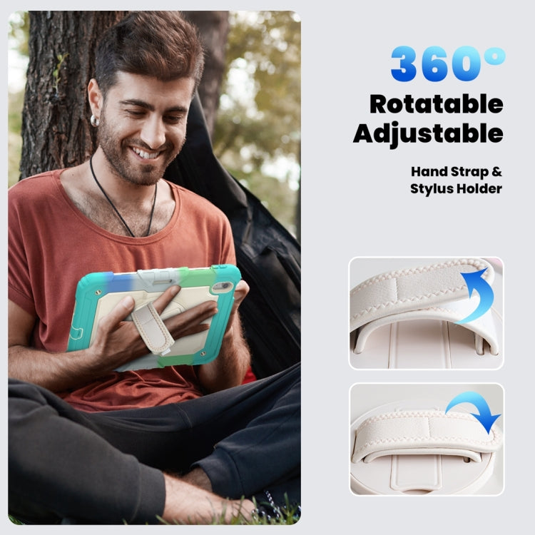 For iPad Air 11 2024 / Air 11 2025 Silicone Hybrid PC Tablet Protective Case(Rainbow Blue) - iPad Air 11 2025 / 2024 Cases by PMC TechLife | Online Shopping South Africa | PMC TechLife | Buy Now Pay Later Mobicred