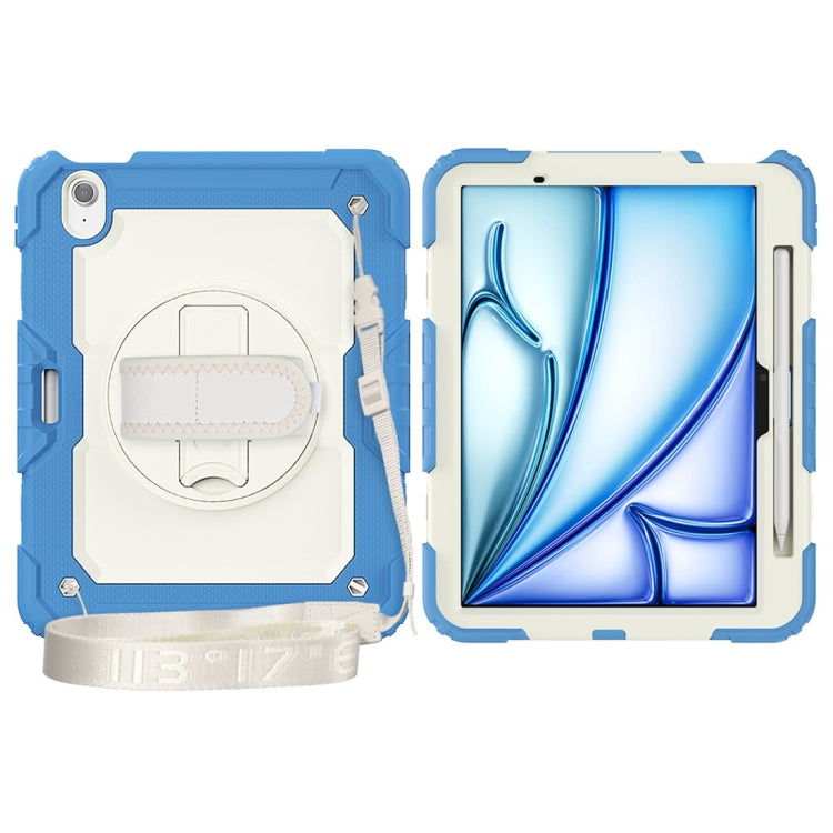 For iPad Air 11 2024 / Air 11 2025 Silicone Hybrid PC Tablet Protective Case(Cream+Navy Blue) - iPad Air 11 2025 / 2024 Cases by PMC TechLife | Online Shopping South Africa | PMC TechLife | Buy Now Pay Later Mobicred