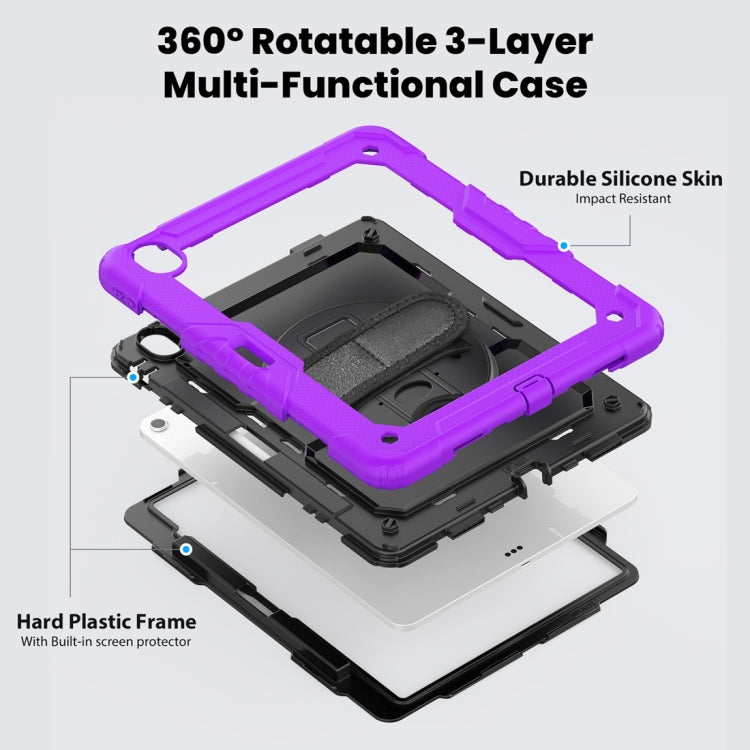 For iPad Air 13 2024 Silicone + PC Tablet Protective Case(Purple+Black) - iPad Air 13 2024 Cases by PMC TechLife | Online Shopping South Africa | PMC TechLife | Buy Now Pay Later Mobicred