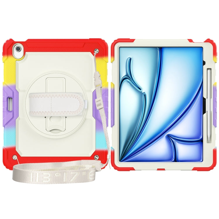 For iPad Air 13 2024 Silicone + PC Tablet Protective Case(Rainbow Red) - iPad Air 13 2024 Cases by PMC TechLife | Online Shopping South Africa | PMC TechLife | Buy Now Pay Later Mobicred