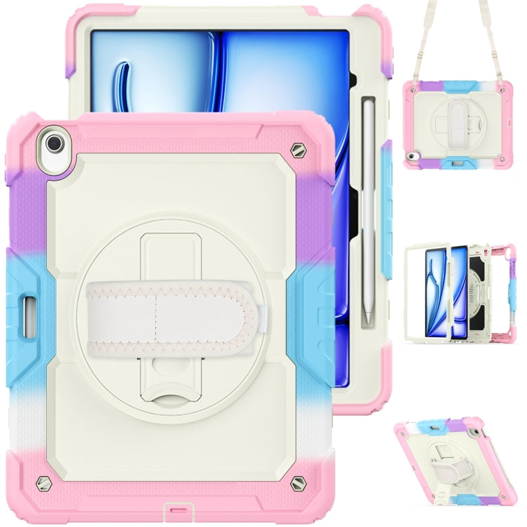 For iPad Air 13 2024 Silicone + PC Tablet Protective Case(Rainbow Pink) - iPad Air 13 2024 Cases by PMC TechLife | Online Shopping South Africa | PMC TechLife | Buy Now Pay Later Mobicred