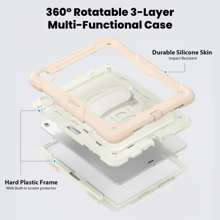 For iPad Air 13 2024 Silicone + PC Tablet Protective Case(Cream+Rose Gold) - iPad Air 13 2024 Cases by PMC TechLife | Online Shopping South Africa | PMC TechLife | Buy Now Pay Later Mobicred