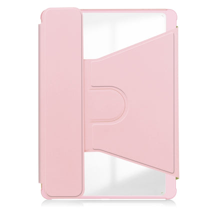 For iPad Air 13 2024 Transparent Rotation Smart Leather Tablet Case with Keyboard(Pink) - iPad Air 13 2024 Cases by PMC Jewellery | Online Shopping South Africa | PMC Jewellery | Buy Now Pay Later Mobicred