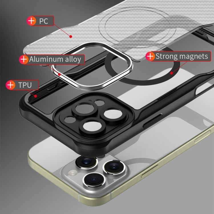 For iPhone 16 Pro Carbon Fiber Texture MagSafe Translucent Phone Case(Green) - iPhone 16 Pro Cases by PMC TechLife | Online Shopping South Africa | PMC TechLife | Buy Now Pay Later Mobicred