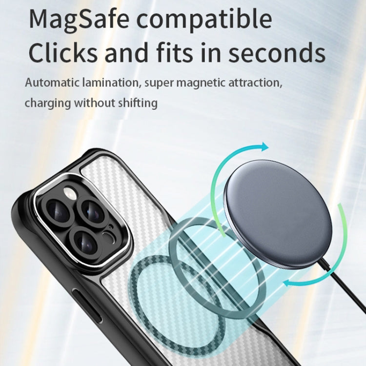 For iPhone 16 Pro Carbon Fiber Texture MagSafe Translucent Phone Case(Green) - iPhone 16 Pro Cases by PMC TechLife | Online Shopping South Africa | PMC TechLife | Buy Now Pay Later Mobicred