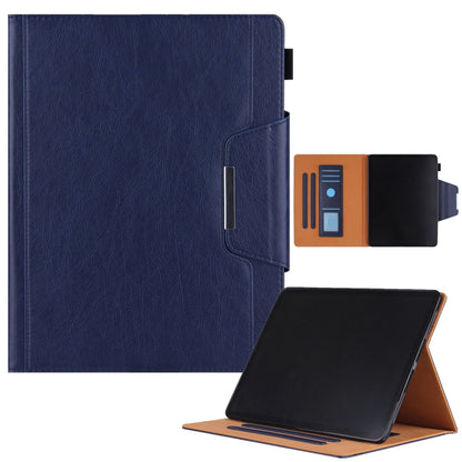 For iPad Pro 13 2024 Solid Color Metal Buckle Leather Smart Tablet Case(Royal Blue) - iPad Pro 13 2024 Cases by PMC Jewellery | Online Shopping South Africa | PMC Jewellery | Buy Now Pay Later Mobicred