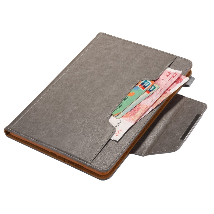 For iPad Pro 11 2024 Solid Color Metal Buckle Leather Smart Tablet Case(Grey) - iPad Pro 11 2024 Cases by PMC TechLife | Online Shopping South Africa | PMC TechLife | Buy Now Pay Later Mobicred