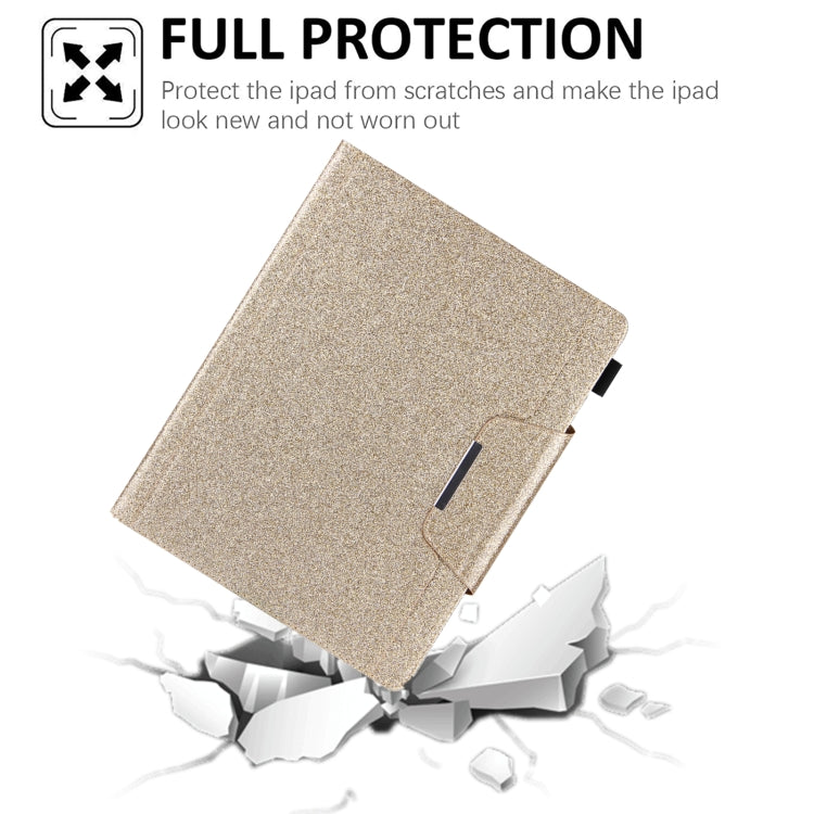 For iPad Pro 11 2024 Glitter Metal Buckle Leather Smart Tablet Case(Gold) - iPad Pro 11 2024 Cases by PMC Jewellery | Online Shopping South Africa | PMC Jewellery | Buy Now Pay Later Mobicred