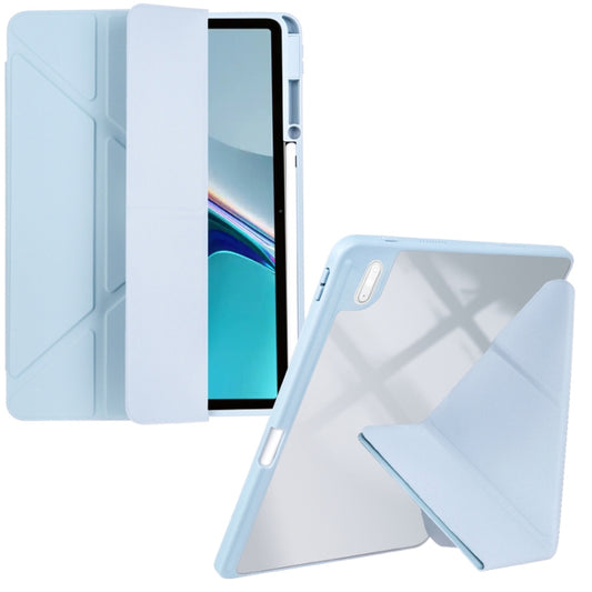 For Huawei MatePad 11 2021 / 2023 Clear Acrylic Deformation Leather Tablet Case(Ice Blue) - Huawei by PMC Jewellery | Online Shopping South Africa | PMC Jewellery | Buy Now Pay Later Mobicred