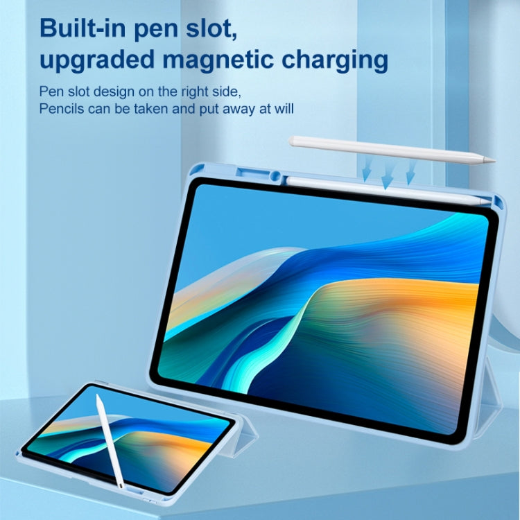 For Huawei MatePad Air 11.5 2023 Clear Acrylic Deformation Leather Tablet Case(Black) - Huawei by PMC TechLife | Online Shopping South Africa | PMC TechLife | Buy Now Pay Later Mobicred