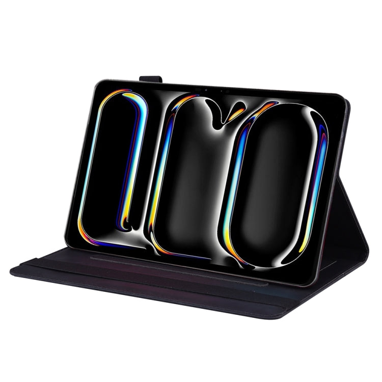 For iPad Pro 11 2024 Splicing Shockproof Leather Tablet Case(Black) - iPad Pro 11 2024 Cases by PMC TechLife | Online Shopping South Africa | PMC TechLife | Buy Now Pay Later Mobicred
