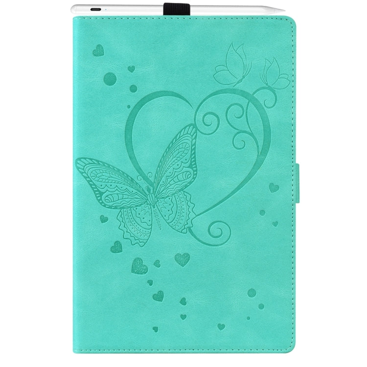 For iPad Pro 13 2024 Love Butterfly Embossed Leather Tablet Case(Mint Green) - iPad Pro 13 2024 Cases by PMC Jewellery | Online Shopping South Africa | PMC Jewellery | Buy Now Pay Later Mobicred