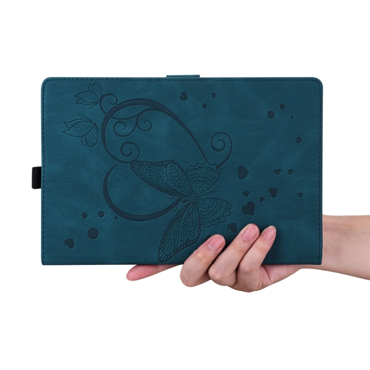 For iPad Pro 11 2024 Love Butterfly Embossed Leather Tablet Case(Blue) - iPad Pro 11 2024 Cases by PMC TechLife | Online Shopping South Africa | PMC TechLife | Buy Now Pay Later Mobicred