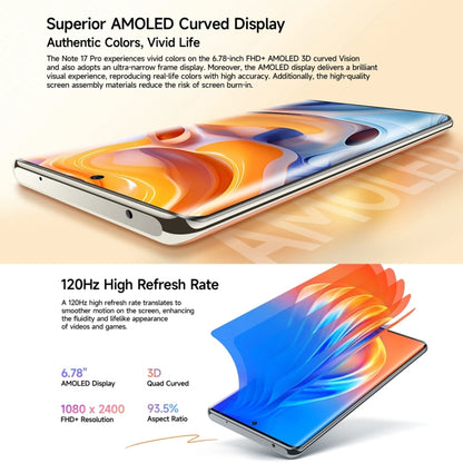 Ulefone Note 17 Pro, 12GB+256GB, Screen Fingerprint, 6.78 inch Android 13 MediaTek Helio G99 MTK6789 Octa Core, NFC, Network: 4G(Amber Orange) - Ulefone by Ulefone | Online Shopping South Africa | PMC Jewellery | Buy Now Pay Later Mobicred