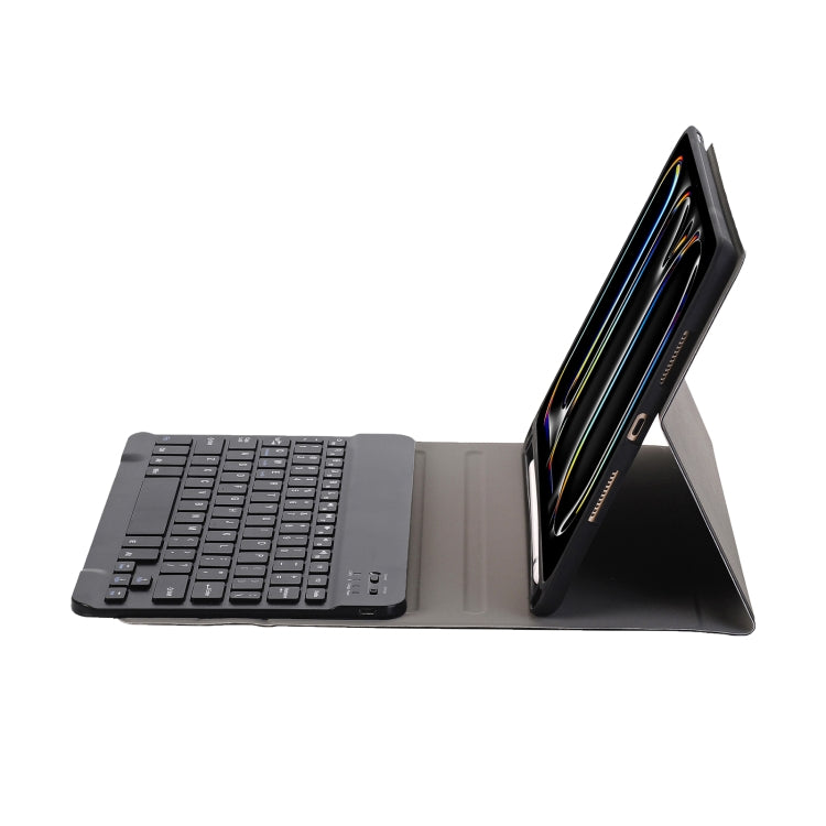 For iPad Pro 11 2024 A13B Lambskin Texture Bluetooth Touch Keyboard Leather Tablet Case with Pen Slot(Black) - For iPad Pro by PMC TechLife | Online Shopping South Africa | PMC TechLife | Buy Now Pay Later Mobicred