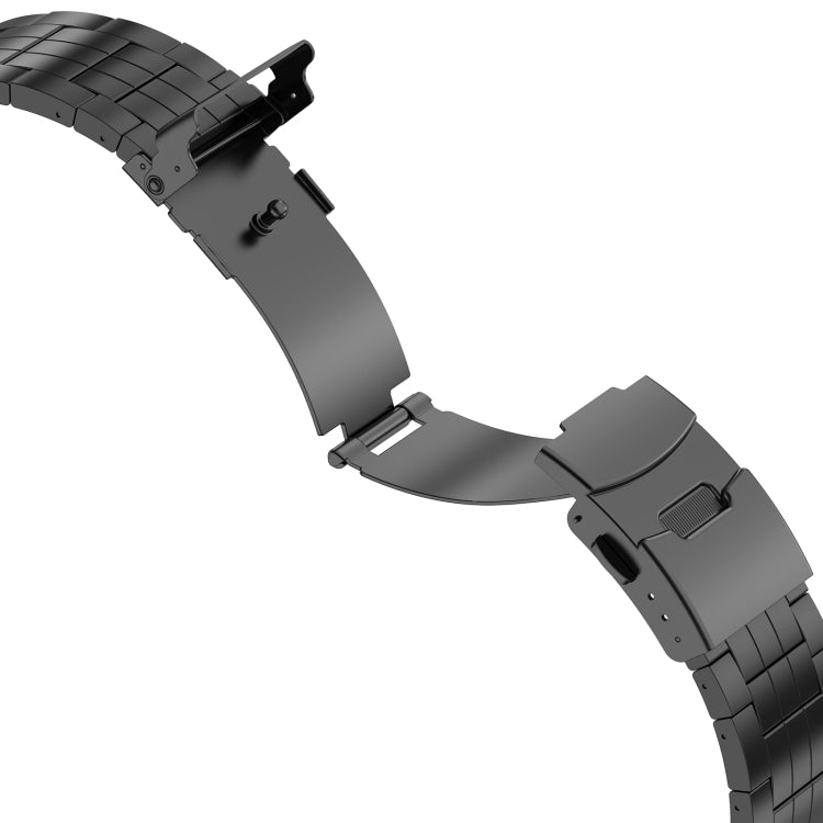 For Apple Watch SE 2023 44mm Armor 5-bead Titanium Watch Band(Black) - Watch Bands by PMc TechLife | Online Shopping South Africa | PMc TechLife | Buy Now Pay Later Mobicred