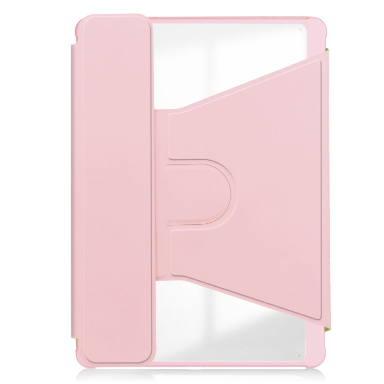 For iPad Air 13 2025 / 2024 Transparent Rotation Smart Leather Tablet Case(Pink) - iPad Air 13 2025 / 2024 Cases by PMC TechLife | Online Shopping South Africa | PMC TechLife | Buy Now Pay Later Mobicred