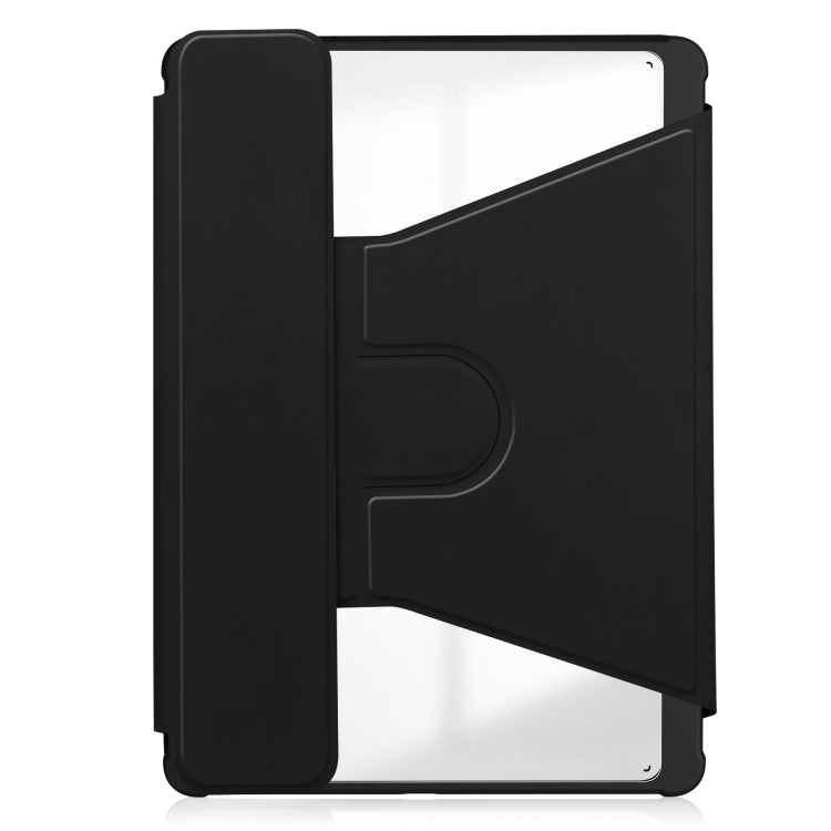 For iPad Pro 11 2024 Transparent Rotation Smart Leather Tablet Case(Black) - iPad Pro 11 2024 Cases by PMC TechLife | Online Shopping South Africa | PMC TechLife | Buy Now Pay Later Mobicred