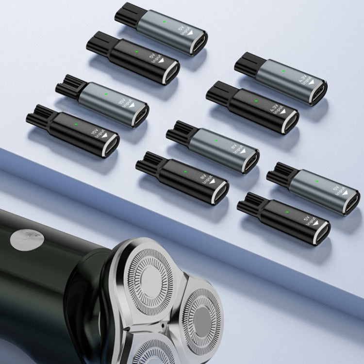 Shaver / Clipper Charging Adapter for Philips, Interface:Type-C to 5V Oval(Black) - free shipping - PMC TechLife - Order now!