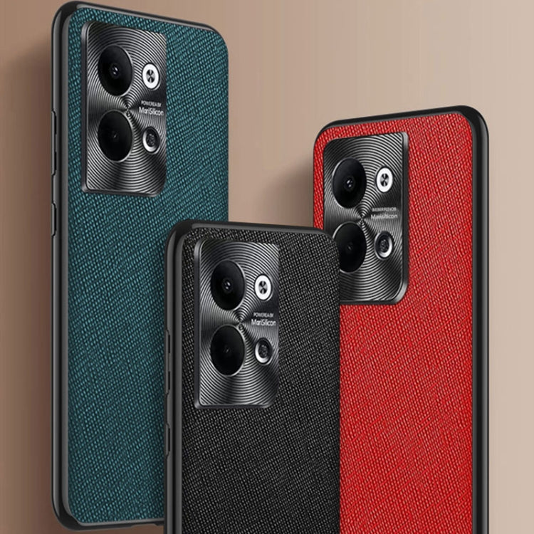 For OPPO Reno9 Pro Cross Texture PU Leather Phone Case(Dark Green) - OPPO Cases by PMC Jewellery | Online Shopping South Africa | PMC Jewellery | Buy Now Pay Later Mobicred