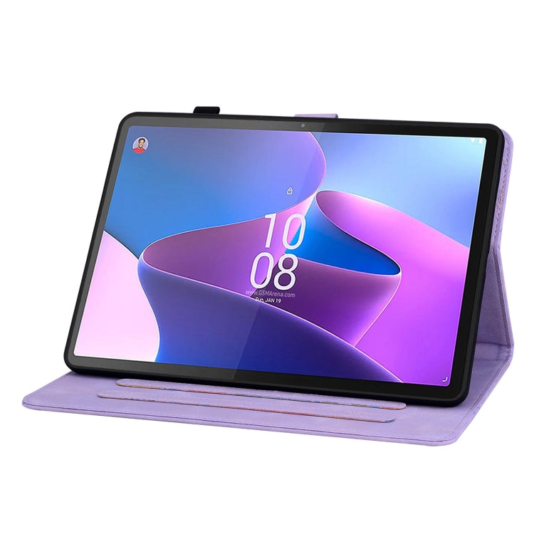 For Lenovo Tab P11 Pro Gen 2 11.2 Lily Embossed Leather Tablet Case(Purple) - free shipping - PMC TechLife - Order now!