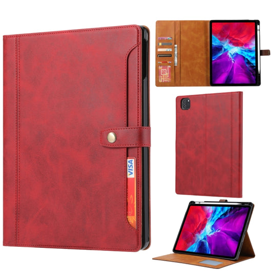 For iPad Pro 13 2024 Calf Texture Double Fold Clasp Horizontal Flip Leather Smart Tablet Case(Red) - iPad Pro 13 2024 Cases by PMC Jewellery | Online Shopping South Africa | PMC Jewellery | Buy Now Pay Later Mobicred