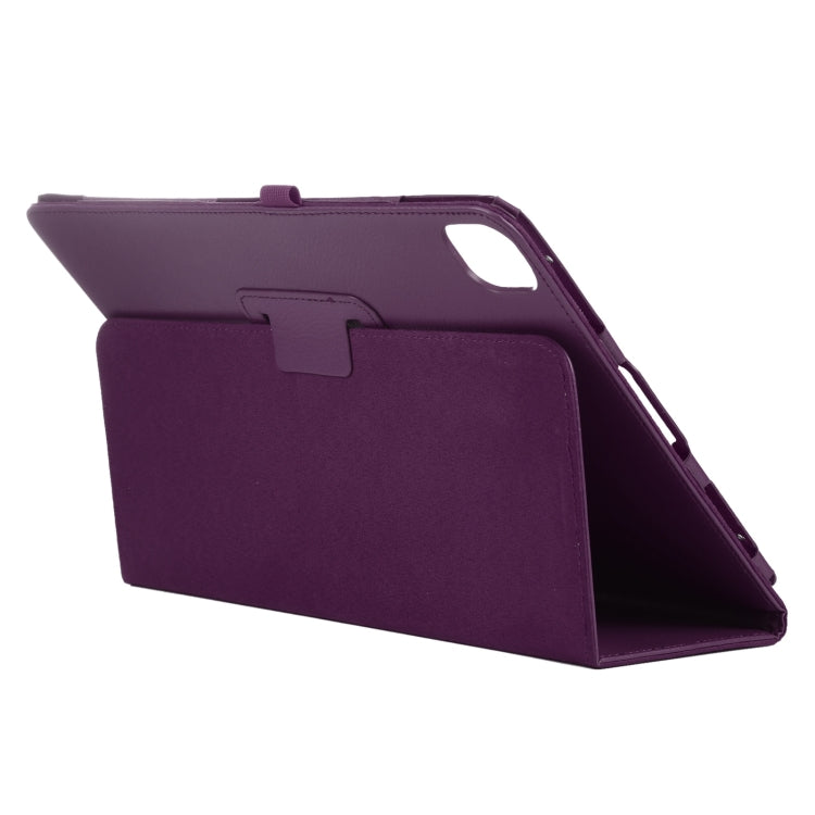 For iPad Air 11 2024 Litchi Texture Solid Color Leather Tablet Case(Purple) - iPad Air 11 2024 Cases by PMC TechLife | Online Shopping South Africa | PMC TechLife | Buy Now Pay Later Mobicred