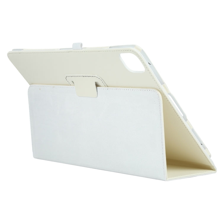 For iPad Pro 13 2024 Litchi Texture Solid Color Leather Tablet Case(White) - iPad Pro 13 2024 Cases by PMC TechLife | Online Shopping South Africa | PMC TechLife | Buy Now Pay Later Mobicred