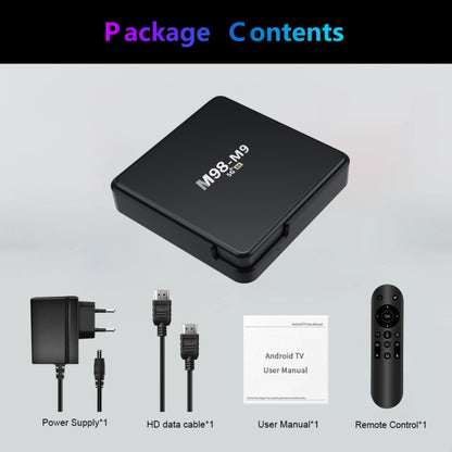 M98-M9 Quad-core ARM Cortex-A53 WiFi Bluetooth 4K HD Android TV Box, RAM:2GB+8GB(US Plug) - Allwinner H3 by PMC Jewellery | Online Shopping South Africa | PMC Jewellery | Buy Now Pay Later Mobicred