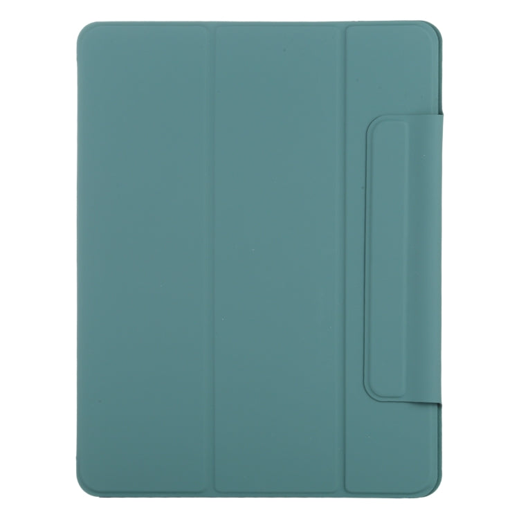 For iPad Pro 13 2024 Double-sided Clip Fixed Buckle Magnetic PU Leather Smart Tablet Case(Green) - iPad Pro 13 2024 Cases by PMC TechLife | Online Shopping South Africa | PMC TechLife | Buy Now Pay Later Mobicred