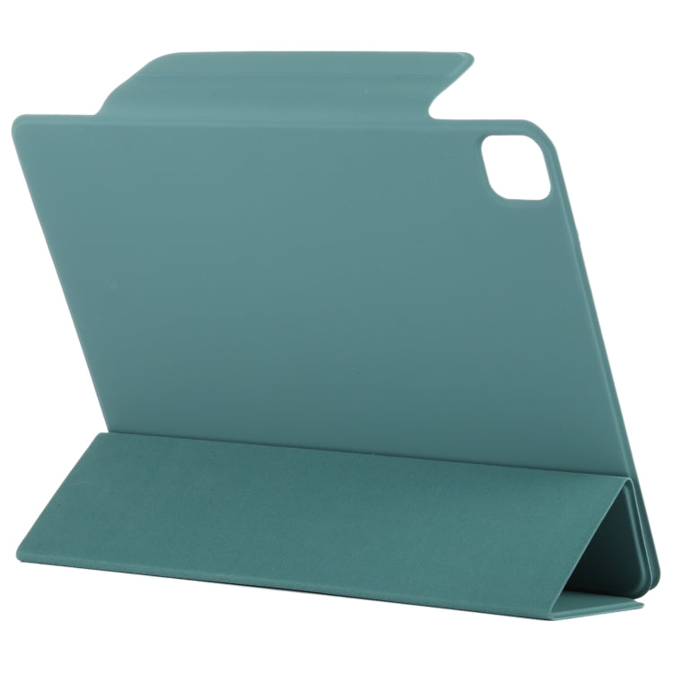 For iPad Pro 13 2024 Double-sided Clip Fixed Buckle Magnetic PU Leather Smart Tablet Case(Green) - iPad Pro 13 2024 Cases by PMC TechLife | Online Shopping South Africa | PMC TechLife | Buy Now Pay Later Mobicred