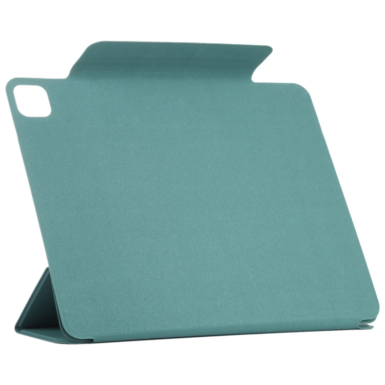 For iPad Pro 13 2024 Double-sided Clip Fixed Buckle Magnetic PU Leather Smart Tablet Case(Green) - iPad Pro 13 2024 Cases by PMC TechLife | Online Shopping South Africa | PMC TechLife | Buy Now Pay Later Mobicred