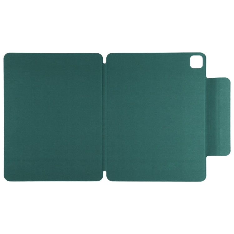 For iPad Pro 13 2024 Double-sided Clip Fixed Buckle Magnetic PU Leather Smart Tablet Case(Dark Green) - iPad Pro 13 2024 Cases by PMC Jewellery | Online Shopping South Africa | PMC Jewellery | Buy Now Pay Later Mobicred