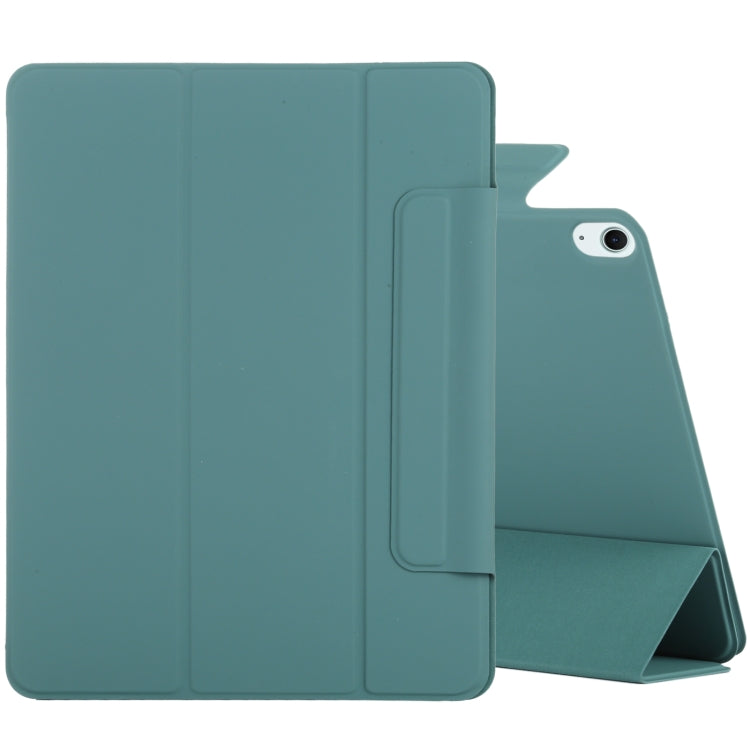For iPad Air 11 2024 Double-sided Clip Fixed Buckle Magnetic PU Leather Smart Tablet Case(Green) - iPad Air 11 2024 Cases by PMC TechLife | Online Shopping South Africa | PMC TechLife | Buy Now Pay Later Mobicred