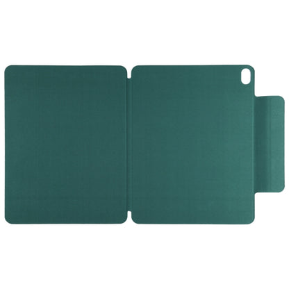 For iPad Air 11 2024 Double-sided Clip Fixed Buckle Magnetic PU Leather Smart Tablet Case(Dark Green) - iPad Air 11 2024 Cases by PMC Jewellery | Online Shopping South Africa | PMC Jewellery | Buy Now Pay Later Mobicred