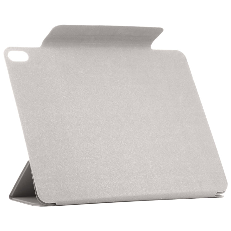 For iPad Air 13 2024 Double-sided Clip Fixed Buckle Magnetic PU Leather Smart Tablet Case(Grey) - iPad Air 13 2024 Cases by PMC TechLife | Online Shopping South Africa | PMC TechLife | Buy Now Pay Later Mobicred
