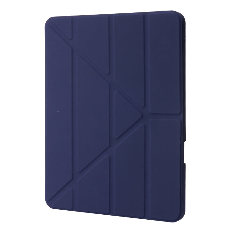 For iPad Pro 13 2024 Deformation Transparent Acrylic Leather Tablet Case(Dark Blue) - iPad Pro 13 2024 Cases by PMC TechLife | Online Shopping South Africa | PMC TechLife | Buy Now Pay Later Mobicred