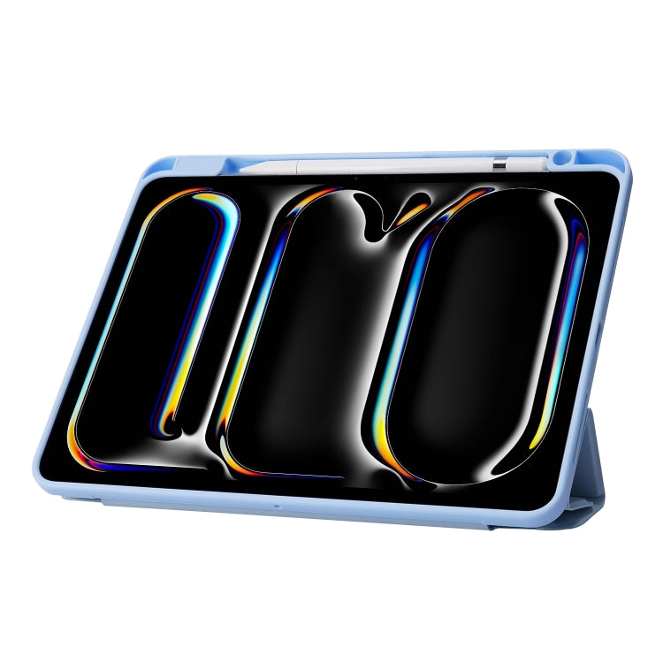 For iPad Pro 11 2024 Deformation Transparent Acrylic Leather Tablet Case(Grey) - iPad Pro 11 2024 Cases by PMC TechLife | Online Shopping South Africa | PMC TechLife | Buy Now Pay Later Mobicred