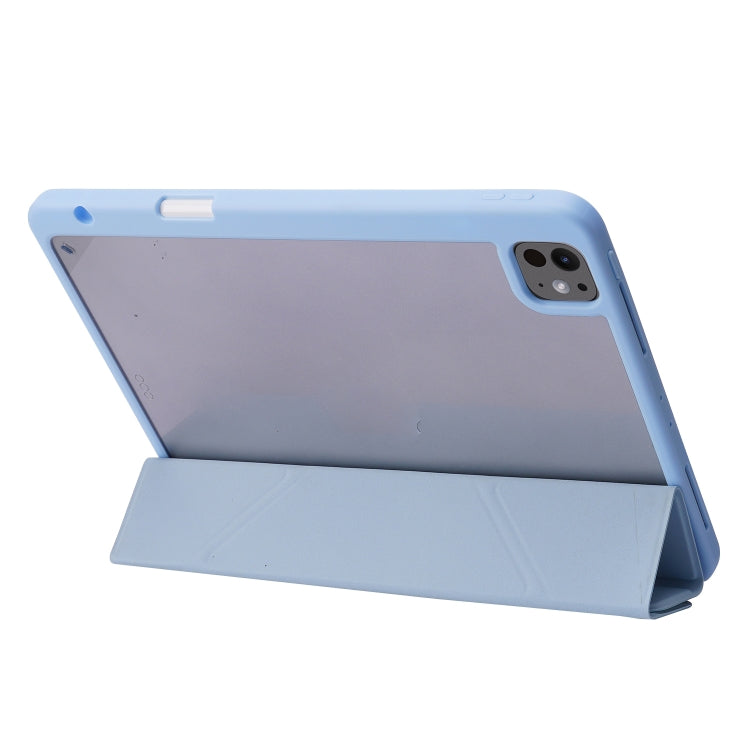 For iPad Pro 13 2024 Deformation Transparent Acrylic Leather Tablet Case(Lavender Grey) - iPad Pro 13 2024 Cases by PMC TechLife | Online Shopping South Africa | PMC TechLife | Buy Now Pay Later Mobicred