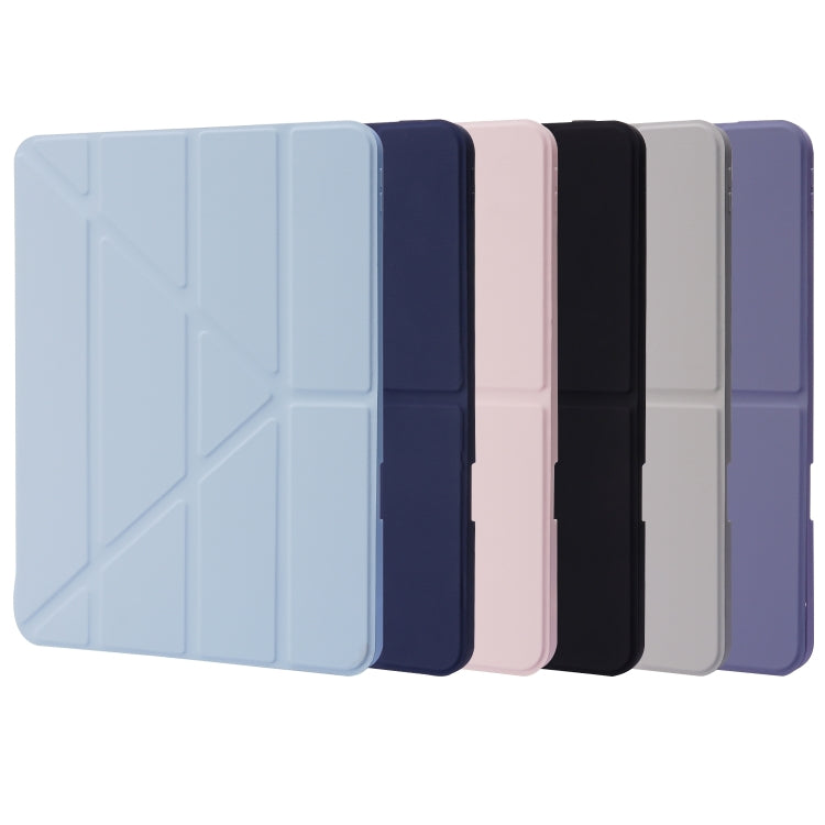 For iPad Pro 11 2024 Deformation Transparent Acrylic Leather Tablet Case(Grey) - iPad Pro 11 2024 Cases by PMC TechLife | Online Shopping South Africa | PMC TechLife | Buy Now Pay Later Mobicred