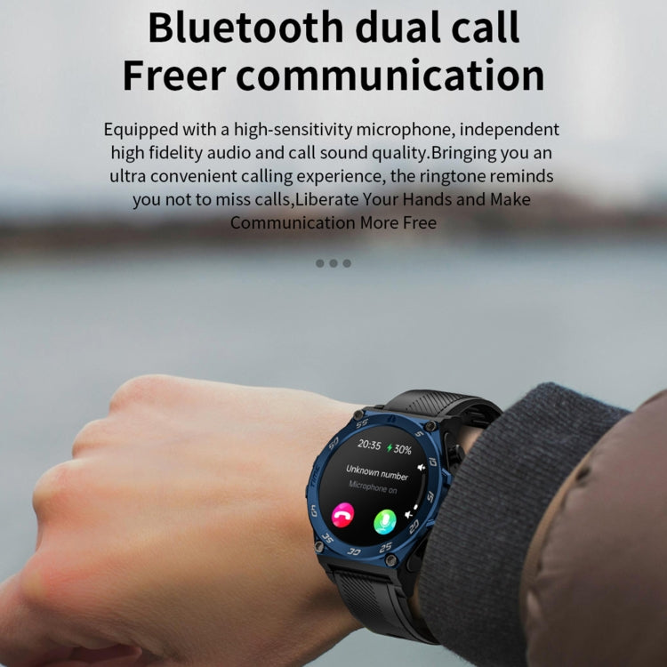 LC18 1.53 inch IP67 BT5.0 Sport Smart Watch with Earbuds, Support Bluetooth Call / Sleep / Blood Oxygen / Heart Rate / Blood Pressure Health Monitor(Blue) - Smart Watches by PMC Jewellery | Online Shopping South Africa | PMC Jewellery | Buy Now Pay Later Mobicred