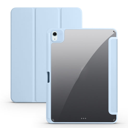 For iPad Air 11 2024 Acrylic 3-folding Smart Leather Tablet Case(Sky Blue) - iPad Air 11 2024 Cases by PMC Jewellery | Online Shopping South Africa | PMC Jewellery | Buy Now Pay Later Mobicred
