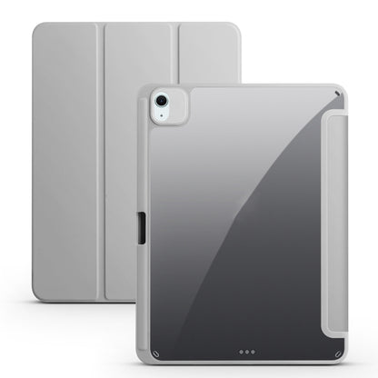 For iPad Air 11 2024 Acrylic 3-folding Smart Leather Tablet Case(Gray) - iPad Air 11 2024 Cases by PMC Jewellery | Online Shopping South Africa | PMC Jewellery | Buy Now Pay Later Mobicred