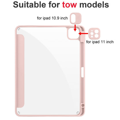 For iPad Pro 11 2024 Acrylic 3-folding Smart Leather Tablet Case(Pink) - iPad Pro 11 2024 Cases by PMC Jewellery | Online Shopping South Africa | PMC Jewellery | Buy Now Pay Later Mobicred