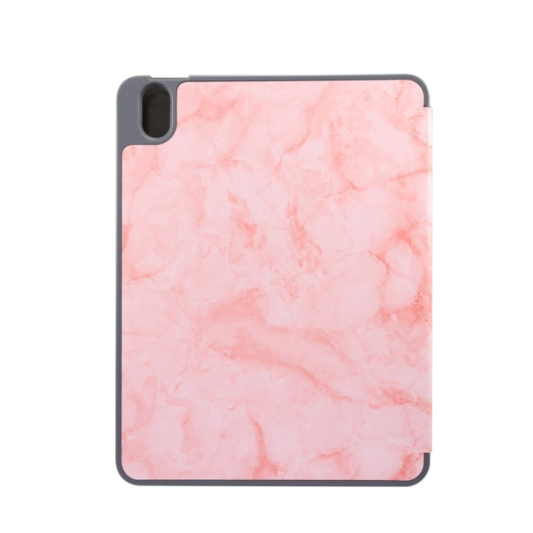 For iPad Air 11 2024 Three-fold Marble Texture Protective Tablet Case with Pen Slot(Pink) - iPad Air 11 2024 Cases by PMC Jewellery | Online Shopping South Africa | PMC Jewellery | Buy Now Pay Later Mobicred